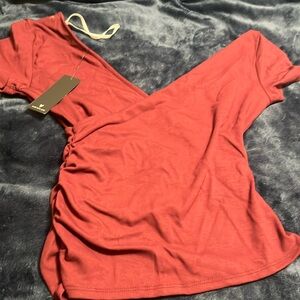 Lulus size small women’s short sleeve crossover top